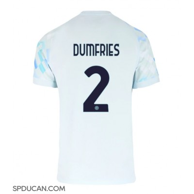 Muški Nogometni Dres Inter Milan Denzel Dumfries #2 Gostujuci 2025-26 Kratak Rukav Muški Nogometni Dres Inter Milan Denzel Dumfries #2 Gostujuci 2025-26 Kratak Rukav